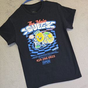 The Main Squeeze Tee Mens S Black Advertising Graphics‎ Print Funny Shirt